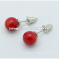 8MM Hematite Round Beads Stud Earring